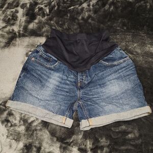 Old Navy Denim Maternity Shorts Size 14